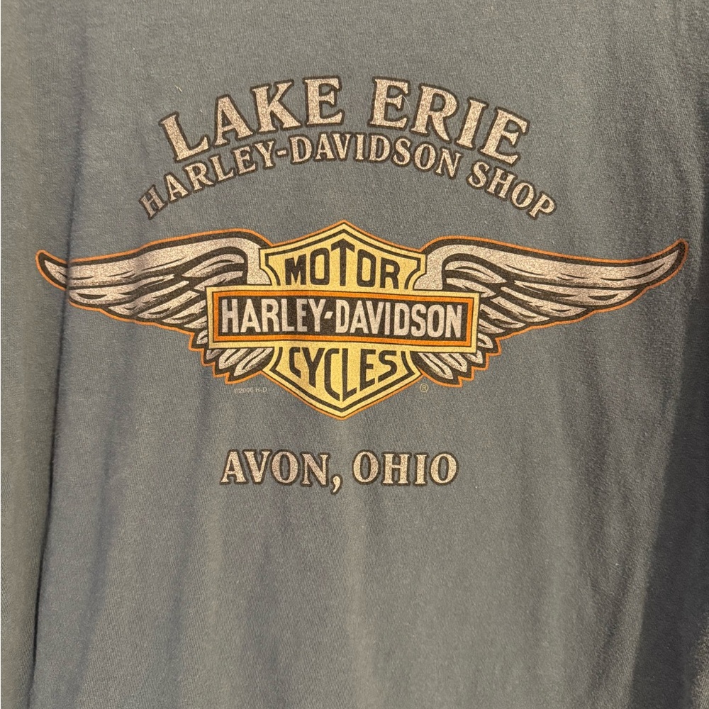Harley-Davidson Gray Tee with Winged Logo